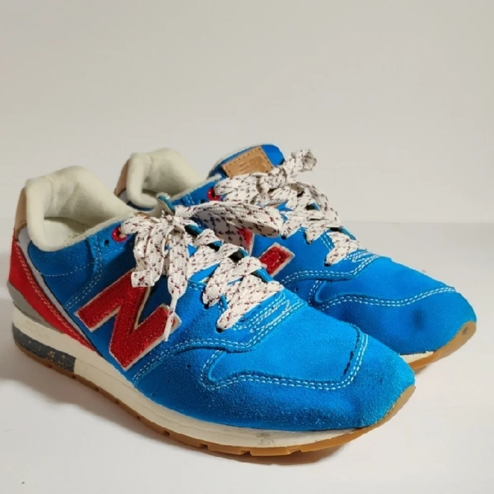 New Balance Women's Blue and Red Athletic Shoes - Picture 6 of 16